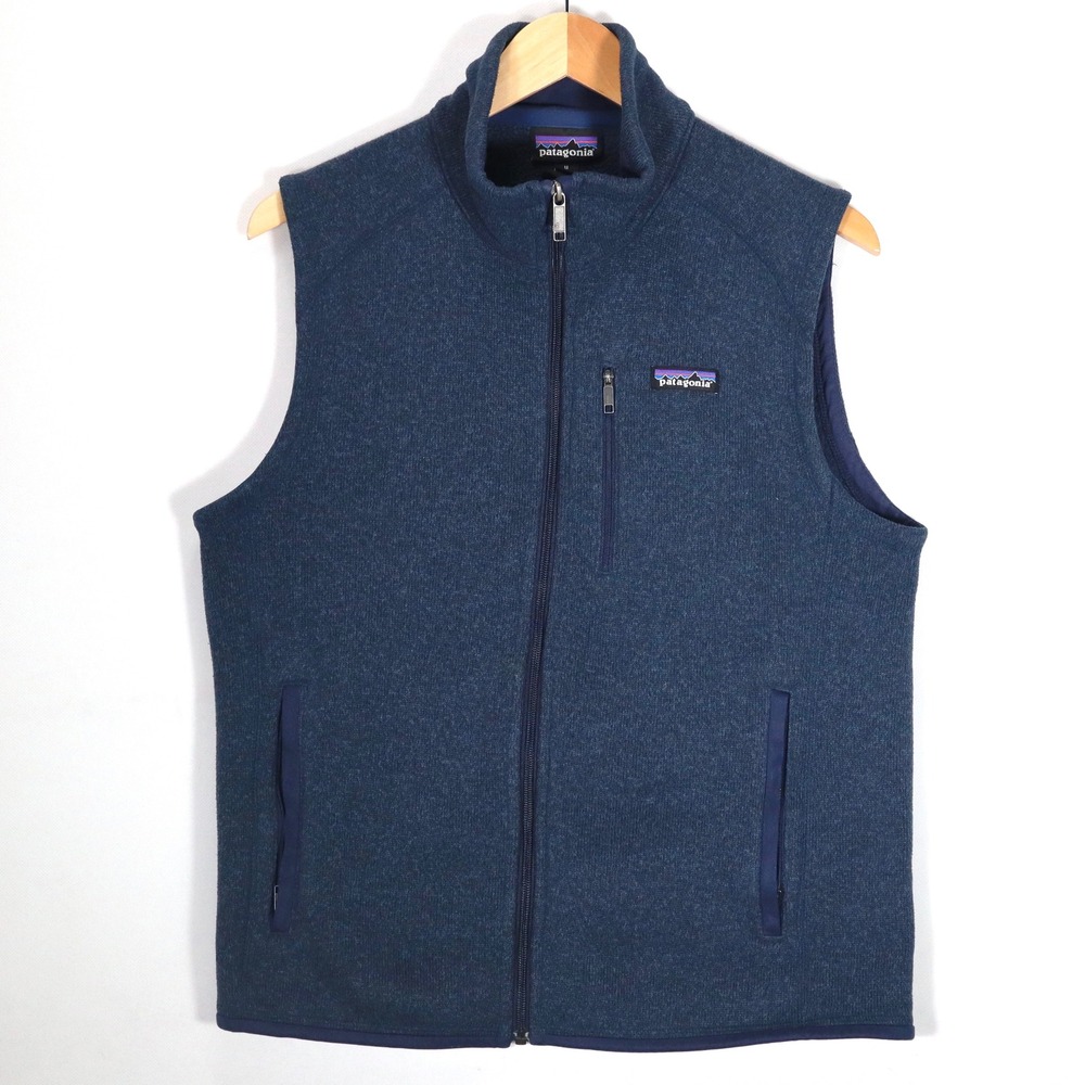 Patagonia Better Sweater Vest Mens Medium Blue Full Zip Fleece Outdoor Jacket M